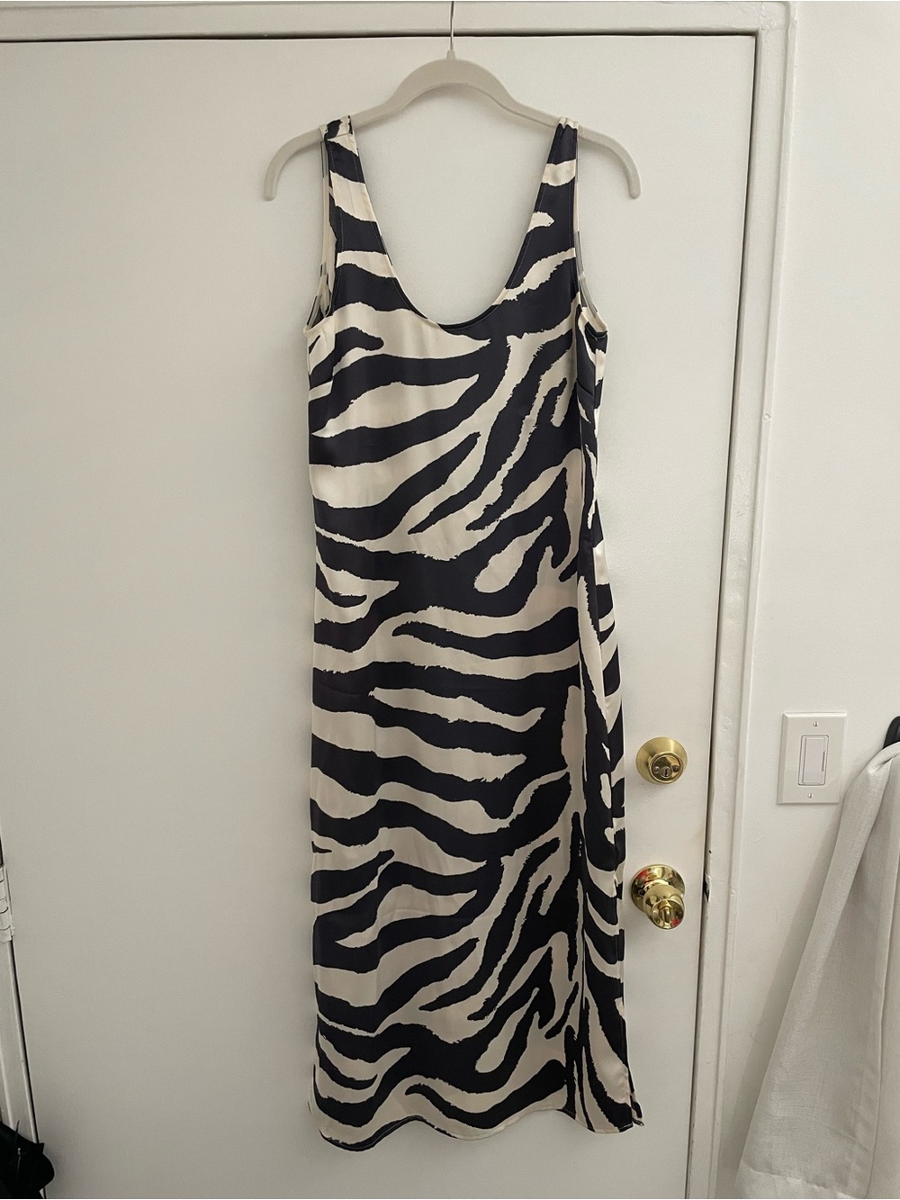 H&M midi zebra print dress, Size XS
